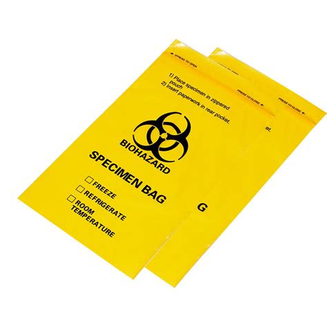 Self Adhesive Medical Biohazard Disposable Plastic Specimen Collection