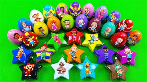 Rainbow Eggs Star Looking Cocomelon Pinkfong Hogi Numberblocks