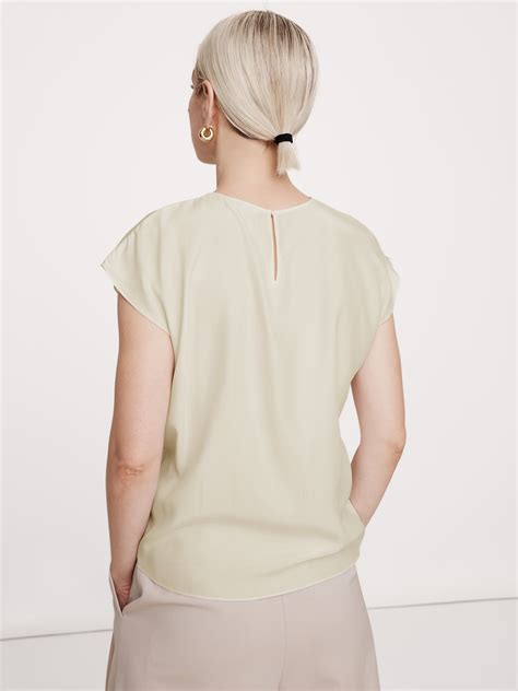 Essential Silk Top Banana Republic