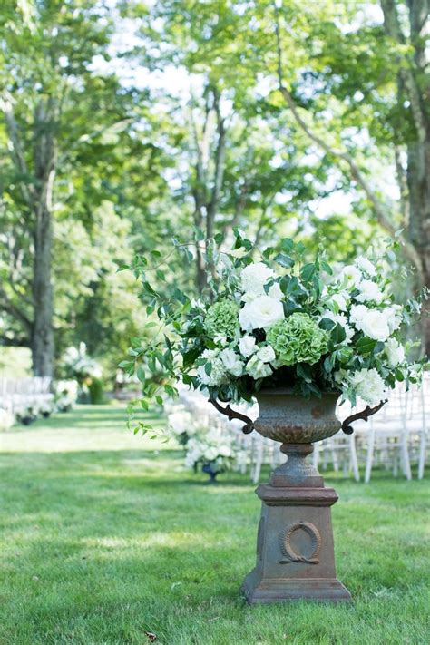 Wedding Ceremony Aisle Garden Urn Wedding Flower Arrangements Urn