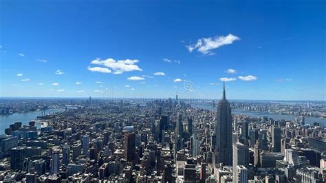 Aerial View of Manhattan from the Summit in New York City Stock Photo ...