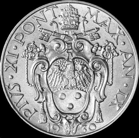 50 centesimi di lira 1930 Stato della città del Vaticano Historian