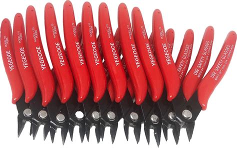 Micro Wire Cutters 10 Pack, YEGEOOE 170 Precision Diagonal Cutting ...