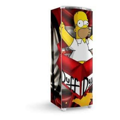 Adesivo Plotagem De Freezer E Geladeira Duff Homer Simpson Shopee Brasil