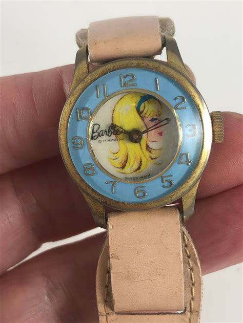 Vintage Barbie Watch Mod Blue Pink Leather Band Unique Vintage Etsy