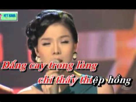 Karaoke Sau Tim Thiep Hong Song Ca Thieu Giong Nu Youtube