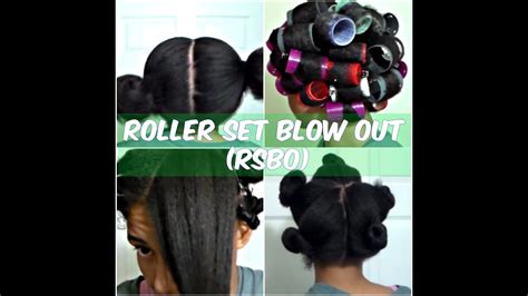 Roller Set Blow Out On Stretched Natural Hair Rsbo On 4c Youtube