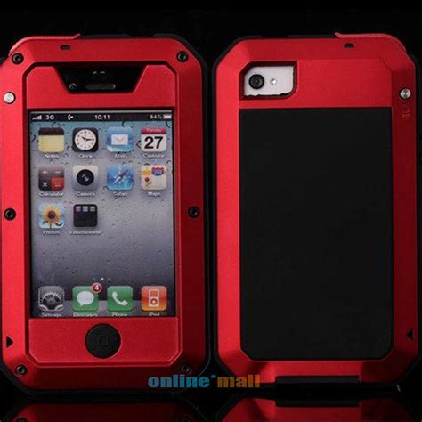 Waterproof Shockproof Aluminum Glass Metal Gorilla Case Cover For Apple