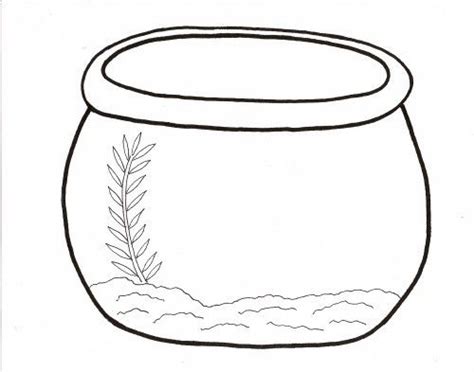 Fish Bowl Blank Fishbowl Clip Art Colorine Net Image Coloring