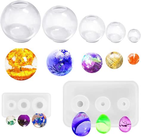 Amazon Pcs Ball Silicone Resin Molds Findtop Eggs Ball Epoxy