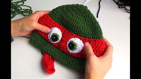 Crochet Tutorial How To Crochet A Ninja Turtle Hat Tutorial Youtube