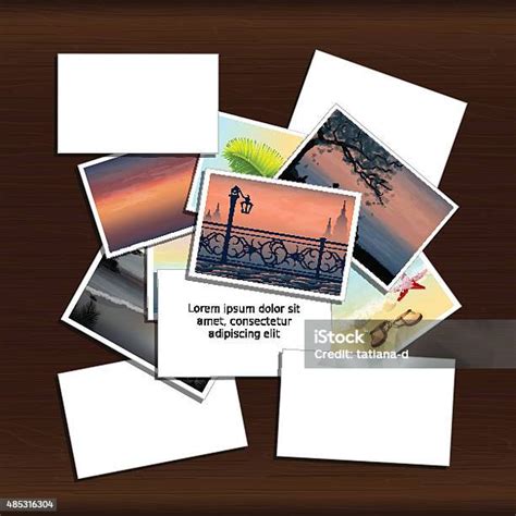 tumpukan foto ilustrasi stok  gambar  kartu pos