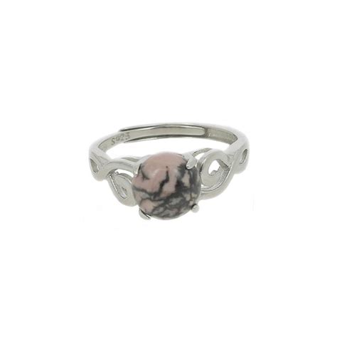 Bague Rhodonite Et Argent 925 Collection Lady M Minerals Store