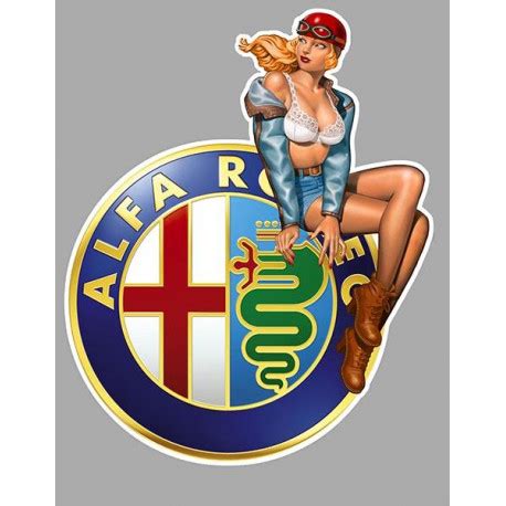 Alfa Romeo Right Pin Up Laminated Decal Cafe Racer Bretagne