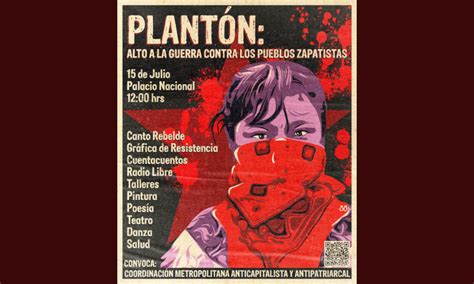 Invitación al plantón Alto a la Guerra contra las comunidades