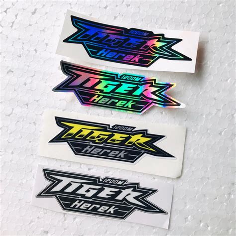 jual sticker tiger herek laminasi glossy shopee indonesia
