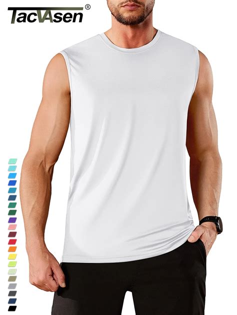 Tacvasen Upf 50 Tank Tops Quick Dry Sleeveless T Shirts Mens Summer Gym Fitness Running Teepng