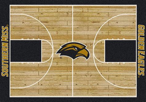 Southern Mississippi Golden Eagles Basketball Home Court Area Rug