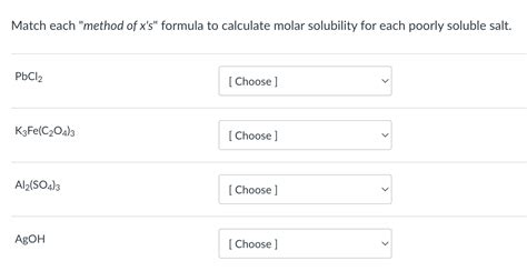 Solved Match Each Method Of X S ﻿formula To Calculate