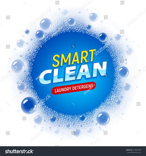 Soap Foam Overlying On Background Blue Stock Vector Royalty Free 714878338 Shutterstock