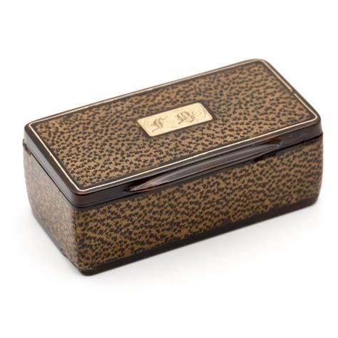 Proantic: Miniature Snuff Box Empire-restoration Period, In Tortoisesh