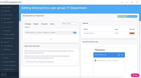 Printer Allocation With Directprint Io Internal Directory Directprint Io