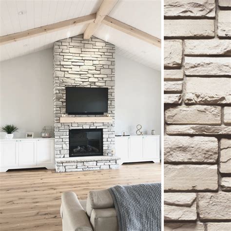 White Cultured Stone Fireplace – Mriya.net