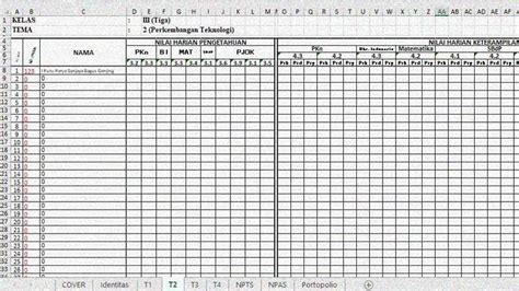 Detail Contoh Tabel Nilai Siswa Koleksi Nomer 17