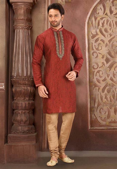 Embroidered Kurta Pajama For Men Indian Sherwani Kurta Men Etsy