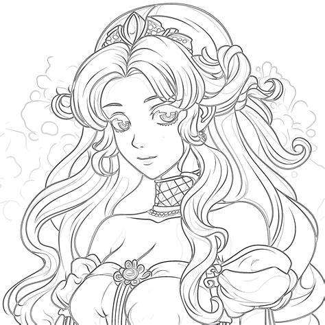 Anime Princess Coloring Pages Coloring Pages Mimi Panda