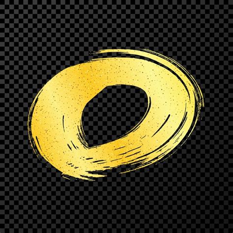 Premium Vector Gold Grunge Brush Strokes In Circle Form