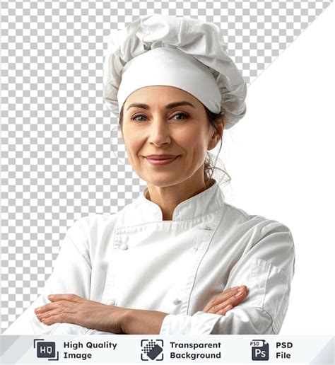 Una Mujer Con Un Sombrero De Chef Est De Pie Frente A Una Cuadr Cula