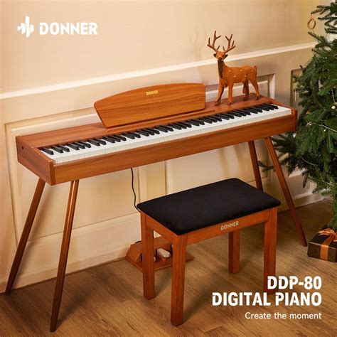 Donner Ddp Wood Pianos Key Weighted Digital Piano Keyboard