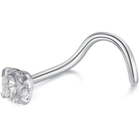 G G Acier Chirurgical Piercing Nez Anneaux Stud Femme Homme Opal