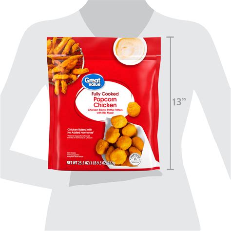 Great Value Breaded Fully Cooked Popcorn Chicken, 25.5 oz (Frozen) - Walmart.com