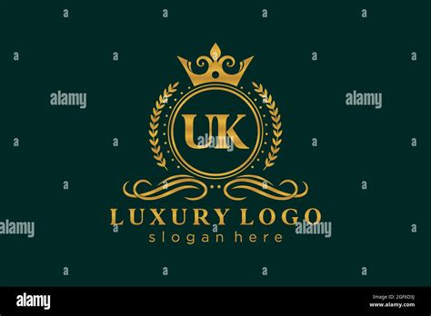 Uk Letter Royal Luxury Logo Template In Vector Art For Restaurant