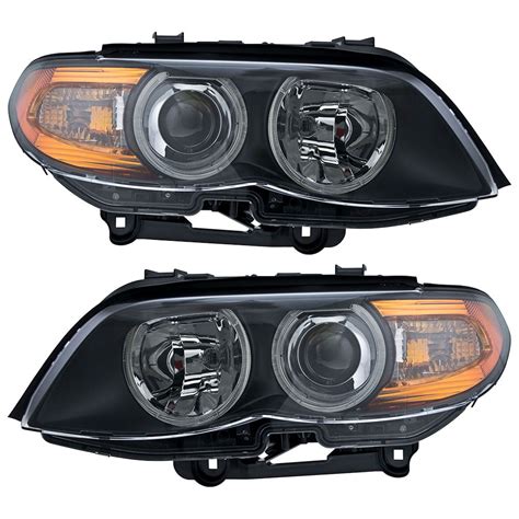 For BMW X5 2004 2005 2006 Pair OEM Hella Headlights Walmart