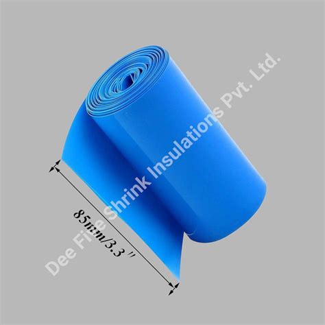 Blue Plain 85mm PVC Heat Shrinkable Sleeves For Batteries Packaging