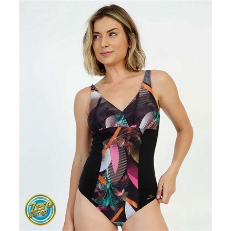 Maiô Classic Estampado Sem Bojo Zero Barriga Banho De Mar Submarino