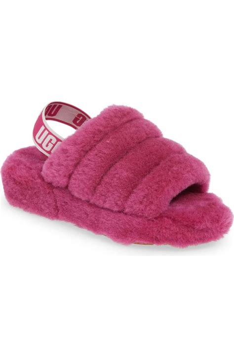 Ugg® Fluff Yeah Genuine Shearling Slingback Sandal Nordstrom Slingback Shearling Slippers