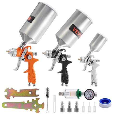 Vevor Auto Paint Air Spray Gun Kit Gravity Feed Car Primer 101418