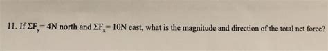 Solved 11 If Ef 4n North And Ef 10n East What Is The