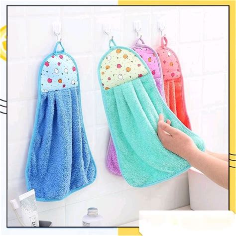 Jual Kain Lap Tangan Motif Hand Towel Handuk Gantung Wastafel Dapur