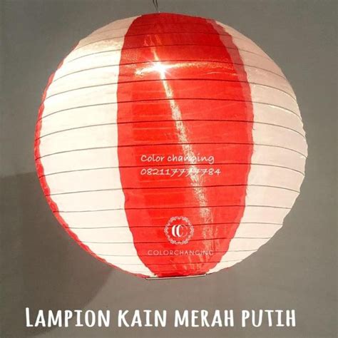 Jual Lampion Kain 25 Cm Outdoor Merah Putih HUT RI 17 Agustus