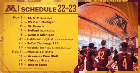 Gopher Basketball Schedule 2024 - Donni Gaylene