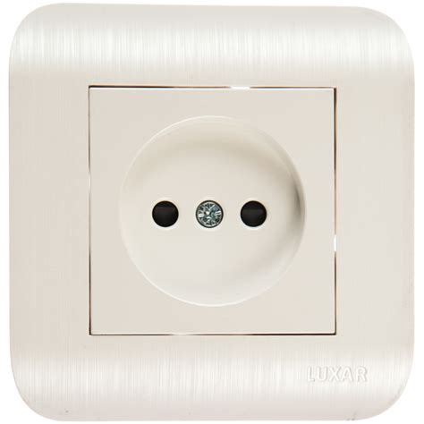 Розетка LUXAR Deco с/у без з/к белая с рифленой рамкой, 250В 16А ...