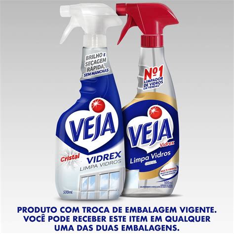 Limpa Vidros Spray Veja Vidrex Cristal 500ml Pão de Açúcar