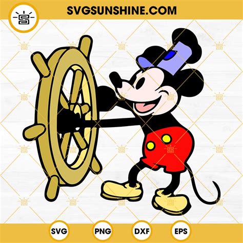 Steamboat Willie Svg Steamboat Mickey Svg Png Cut Files