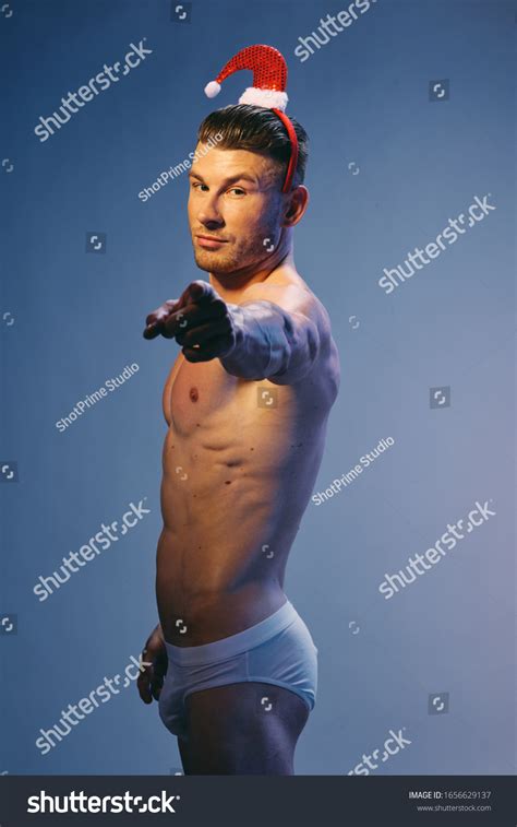 Bodybuilder Man Inflated Torso Elegant Style Stock Photo