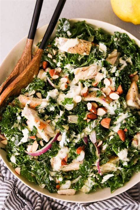 Whole Kale Chicken Caesar Salad The Best Whole Caesar Dressing